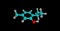 Thymol molecular structure isolated on black