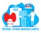 Thyroid Awareness Month is celebrated in January in USA. Hypothyroidism concept vector. Endocrinologists diagnose and treat human