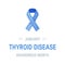 Thyroid awareness month vector concept