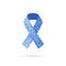 Thyroid awareness symbol - blue paisley ribbon