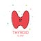 Thyroid gland cartoon icon