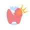 Thyroid gland with goiter body organ icon