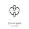 thyroid gland icon vector from human body collection. Thin line thyroid gland outline icon vector illustration. Linear symbol for