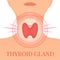 Thyroid gland in a pain target