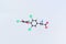 Thyroxine molecule, scientific molecular model, looping 3d animation