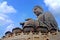 Tian Tan Buddha or Giant Buddha statue at Po Lin Monastery Ngong Ping, Lantau Island, Hong Kong, China isolated on white