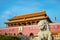 Tiananmen Gate in front of the Forbidden City at Tiananmen Square