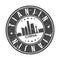 Tianjin China Round Stamp Icon Skyline City Badge Seal Vector.