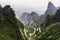 Tianmen mountain winding road