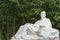 TIANSHUI, CHINA - OCT 7 2014: Statue of Du Fu at Nanguo Monastery. a famous Monastery in Tianshui, Gansu, China.