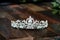 Tiara, diadem wedding crown. Luxury precious accessories