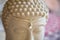 Tiara with gemstone on Buddha statue head