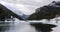 Tibble Fork and Silver Lake Flat Reservoir at winter time. Utah. US