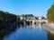 Tiber river and Bridge of Holy Angel in Rome