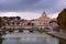 Tiber River and Saint Peter Cathedral in the Evening, Rome, Ital