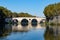 Tiber river and Sisto bridge in Rome, Italy