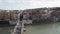 Tiber and Rome panorama from Castel Sant Angelo, Italy tourist buses