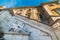 Tiber statue by Campidoglio facade in Rome