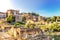 Tiberius Palace and the Temple of Antoninus and Faustina from the Basilica Aemilia ruins