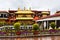 Tibet, Lhasa, the first Buddhist temple Jokang in rainy weather