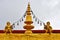 Tibet, Lhasa, the first Buddhist temple Jokang in rainy weather. Architecture details