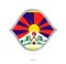 Tibet national team flag in style for international basketball competitions