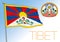 Tibet official national flag and coat of arms, asia