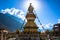 Tibet stupa in Himalayas mountains, North India