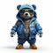 Tibetan Blue Bear: Hip-hop Inspired Cartoon Character In 3d