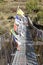 Tibetan bridge in Chhume Valley, Bhutan