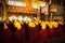 Tibetan Buddhist ceremony, Gyuto monastery, Dharamshala, India