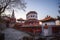 Tibetan Buddhist temple building at Summer Palace in Beijing, China at sunset