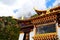 Tibetan Buddhist temple in Zagana , A Tibetan village surrounded by mountains