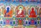 Tibetan Buddhist thangka, traditional painting depicting Buddha