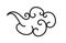 Tibetan cloud vector symbol elegant line style