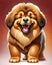 Tibetan Mastiff puppy dog cartoon character