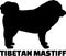 Tibetan Mastiff silhouette real word