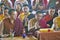 Tibetan Monks with horns and cymbals at Amitabha Empowerment Buddhist Ceremony, Meditation Mount in Ojai, CA