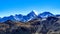 Tibetan peaks and blue skies