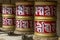 Tibetan prayer wheels in Ladakh, India