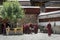 Tibetan Prayer wheels at the Mindroling Monastery - Zhanang County, Shannan Prefecture, Tibet Autonomous Region, China