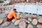 Tibetan rock painting artist