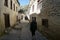 Tibetan street from Marpha  village ,Mustang Nepal