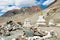 Tibetan stupas and mani stones