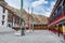 Tibetan traditional building and square of Hemis monastery in Leh, Ladakh, Jammu and Kashmir