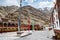 Tibetan traditional building and square of Hemis monastery in Leh, Ladakh, Jammu and Kashmir