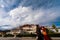 Tibetans Potala Palace Front Clouds Base Lhasa