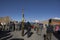 Tibetans wait at Thiksey monastery and Namgyal Tsemo Gompa before respect pray in tibet ceremony festival at Leh ladakh in India