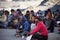 Tibetans wait at Thiksey monastery and Namgyal Tsemo Gompa before respect pray in tibet ceremony festival at Leh ladakh in India