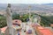 Tibidabo Amusement Park and the City of Barcelona seen from Sagrat Cor Church, Barcelona, Catalonia, Spain